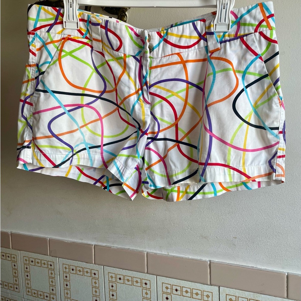 Loudmouth Women's Multicolor Swirl Short Shorts, Size M or US 10.